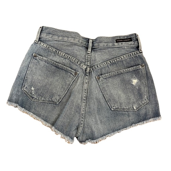 Citizens of Humanity Medium Light Distressed Denim Shorts - Picture 2 of 7